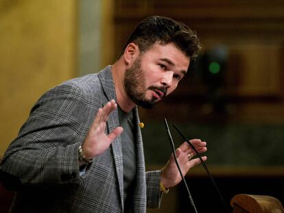 Gabriel Rufián en el Congreso.