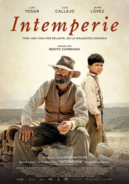 'Intemperie', de Benito Zambrano, ha logrado en taquilla algo más de 513.400 euros, 86.310 espectadores y cinco nominaciones. Un drama basado en la novela 'Intemperie' de Jesús Carrasco, ambientada en la España de los años cuarenta.