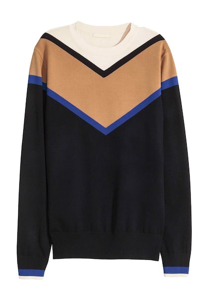 Jersey de punto fino 'color block' de H&M (39,99 euros).