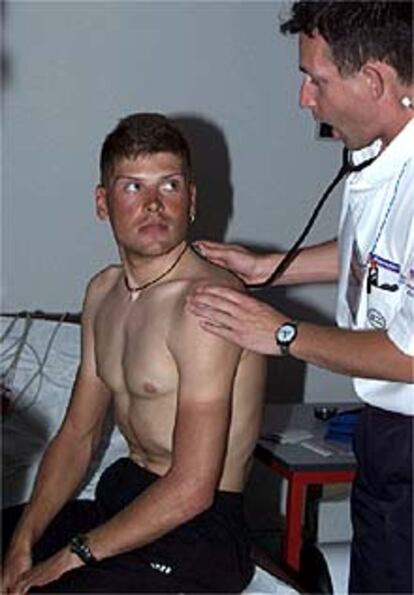 Ullrich, en un reconocimiento previo al Tour de 2000.