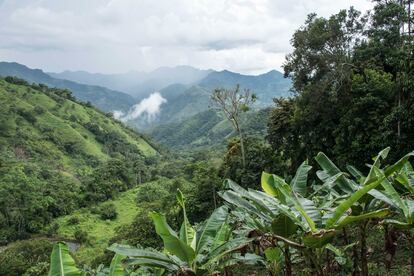 Vista panorámica de un valle en Boyacá (Colombia).