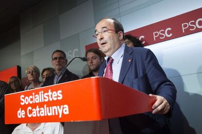 Miquel Iceta, en una comparecencia como primer secretario del PSC