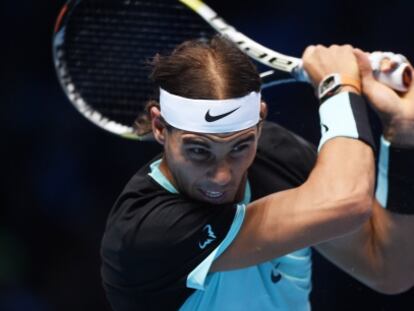 Nadal, durante el partido contra Wawrinka.