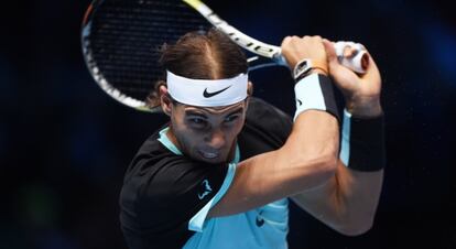 Nadal, durante el partido contra Wawrinka.