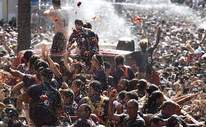 A view of the crowd during today’s Tomatina 2018.