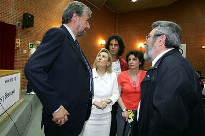 De izquierda a derecha, José María Fidalgo, Amparo Valcarce, Pedro Zerolo, Beatriz Gimeno y Cándido Méndez.