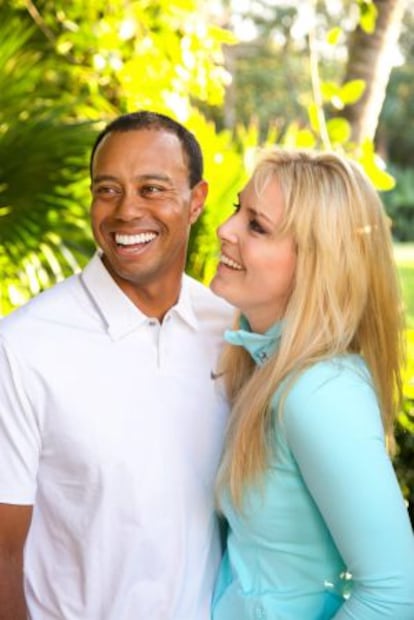 Woods con su nueva pareja, Lindsey Vonn.
