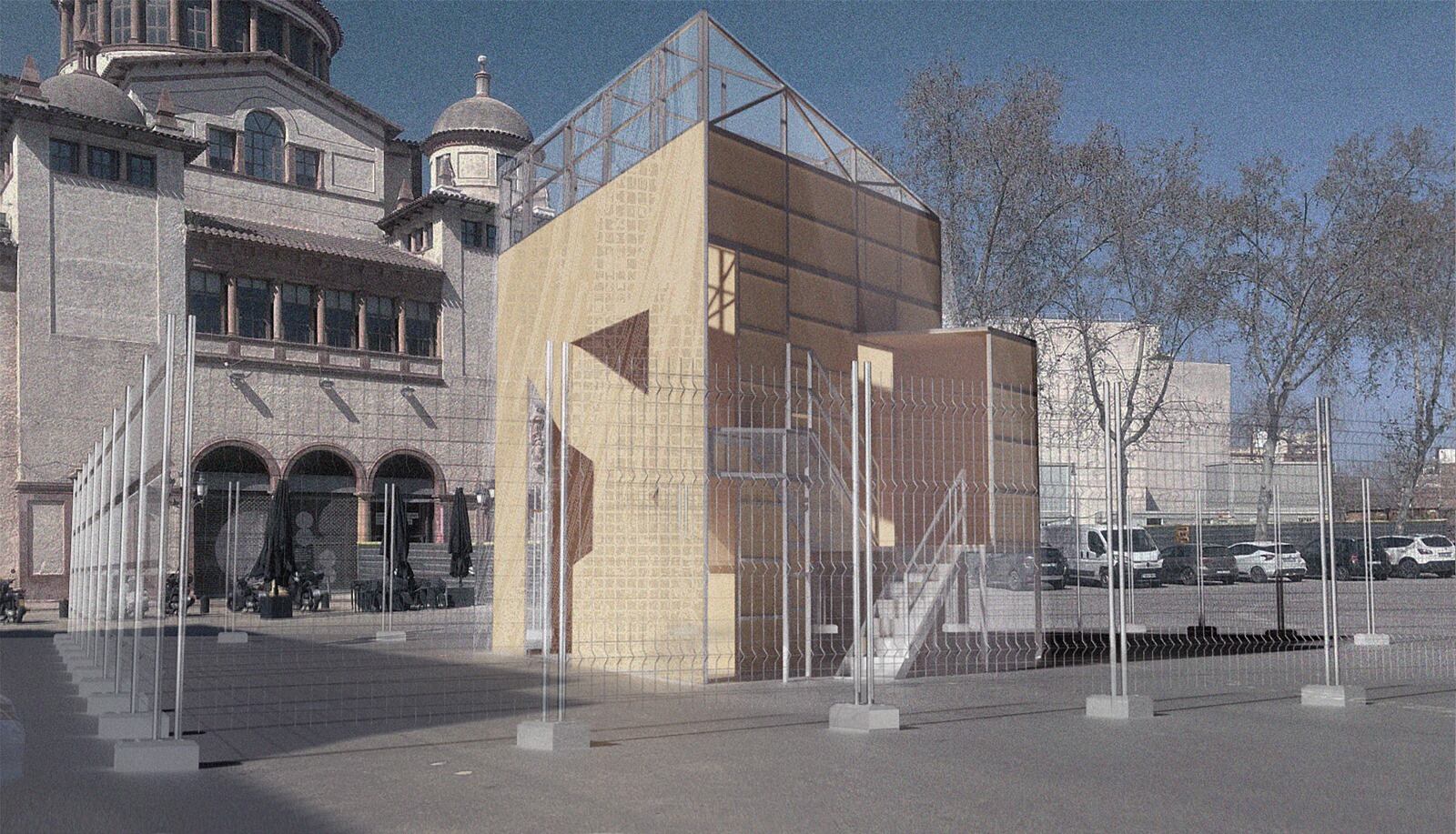 La instalación de Alejandro Andújar en la plaza de Margarida Xirgu.