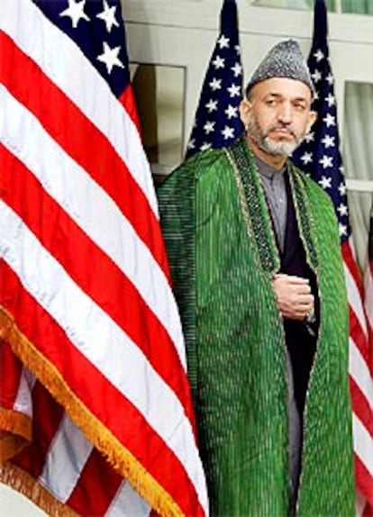 El líder afgano Hamid Karzai, el pasado lunes en la Casa Blanca.