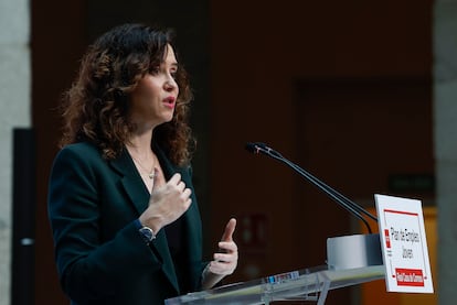 La presidenta madrileña, Isabel Díaz Ayuso, en una imagen del lunes 10 de junio.