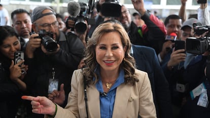 Sandra Torres acude a emitir su voto, durante la jornada electoral del pasado domingo en Ciudad de Guatemala.