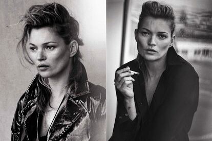 Kate Moss se sumó a la revolución contra el Photoshop posando en el número de enero de la edición italiana de Vogue sin retoque digital y con aspecto bastante natural. Aunque la top llevaba maquillaje, se pueden apreciar leves imperfecciones en su piel y algunos signos de expresión propios de una mujer de 40 años.