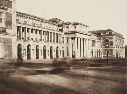 Museo del Prado, vista de la fachada oeste o de Velázquez (1859-1860).