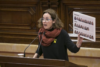 La diputada de ERC Ana Caula, durante su intervención.