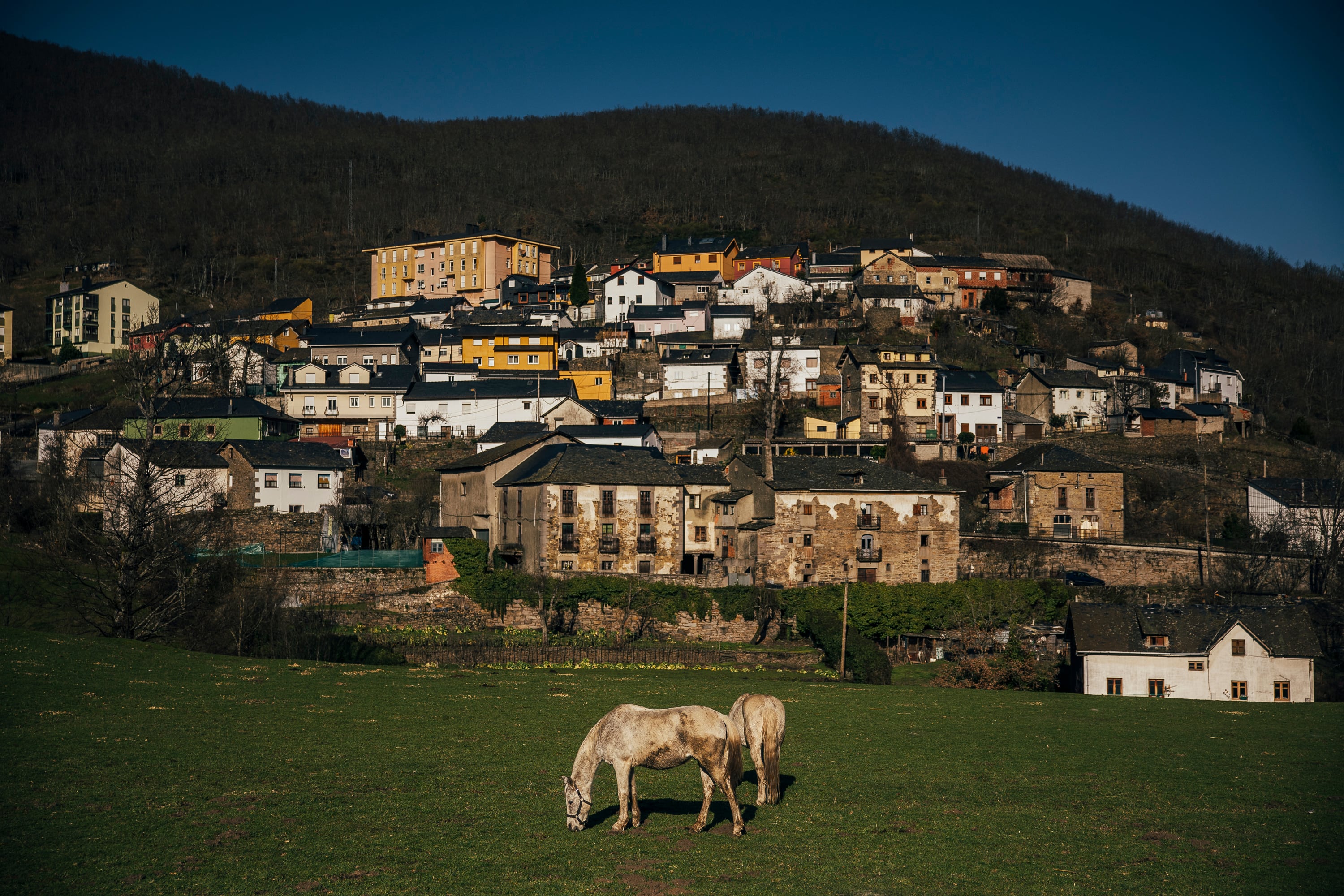 Vista de los alrededores de Villablino, en León, el 24 de febrero. 