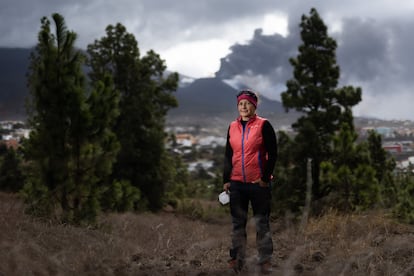 Marta Martín, among Canarian pines, on November 17. 