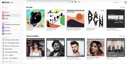 Apple Music en el navegador del ordenador.