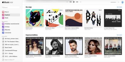 Apple Music en el navegador del ordenador.