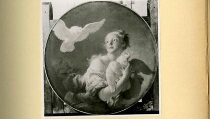 Fotograf&iacute;a de un cuadro de Fragonard de los archivos de obras de arte robadas de Hitler.