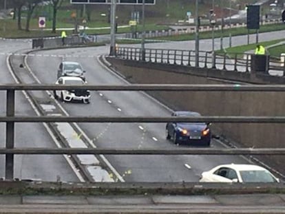 El lugar del accidente, esta ma&ntilde;ana.