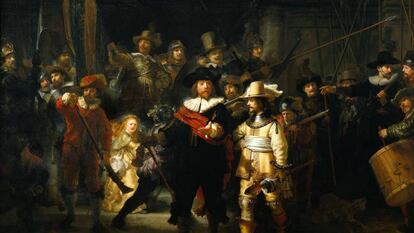 La ronda de noche de Rembrandt.
