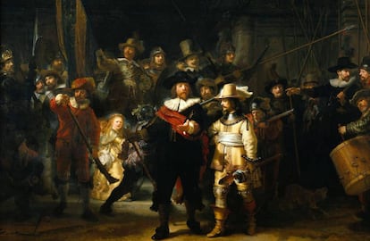 La ronda de noche de Rembrandt.