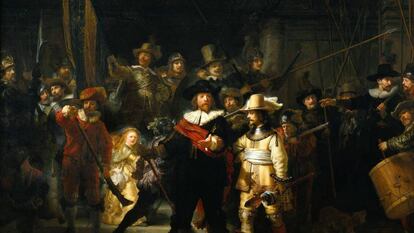 La ronda de noche de Rembrandt.