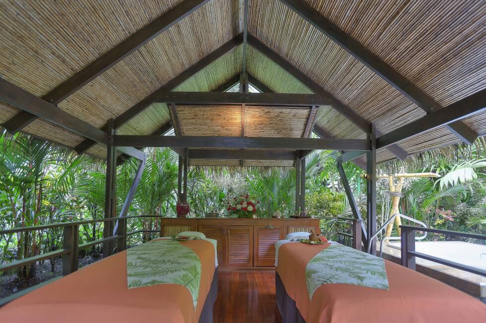 Detalle de uno de los bungalós del spa del resort Tabacón.