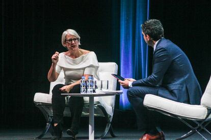 Kelly Peters, CEO y cofundadora de BEworks, durante su intervención en el foro.