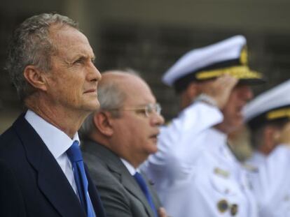 El ministro de Defensa español Pedro Morenés y su homólogo peruano Pedro Cateriano.