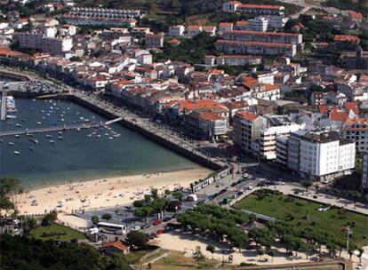 Vista aérea de Baiona, en Pontevedra