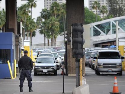 Imagen de la zona de EE UU del puerto de San Ysidro, entre Tijuana y San Diego.