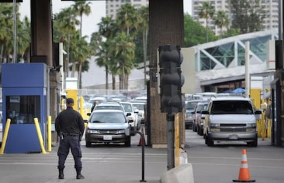 Imagen de la zona de EE UU del puerto de San Ysidro, entre Tijuana y San Diego.