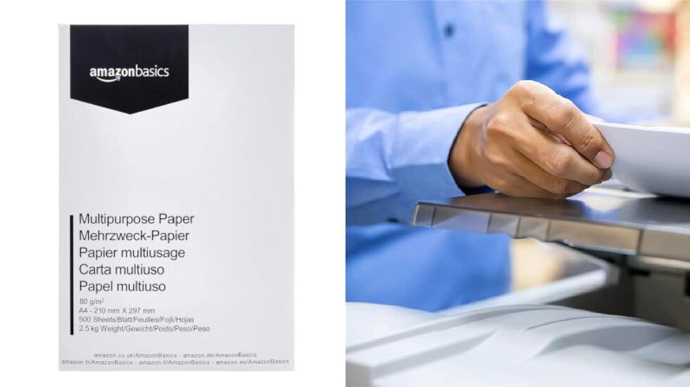 Lote de folios multiusos DIN A4 de AmazonBasics.