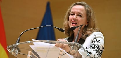 La vicepresidenta tercera del Gobierno y ministra de Asuntos Económicos y Transformación Digital, Nadia Calviño.