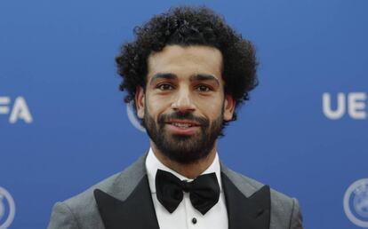 Mohamed Salah, en la gala de la UEFA.