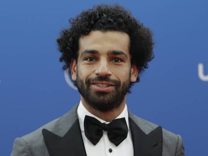 Mohamed Salah, en la gala de la UEFA.