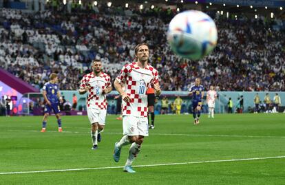 Luka Modric, en el partido de octavos de final ante Japón. 