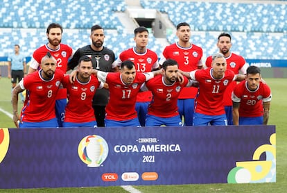 La selección de Chile, este viernes antes de su partido contra Bolivia en la Copa América 2021