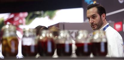 El cocinero Mario Sandoval, del restaurante Coque, durante su ponencia 'Alimentos Vivos'.