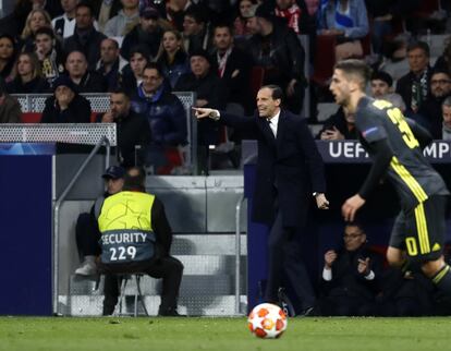 El entrenador de la Juventus Massimiliano Allegri, durante el partido.