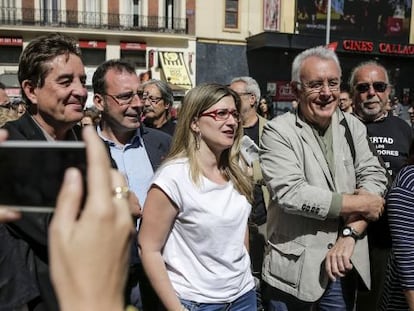 Los candidatos de IU a la Comunidad y al Ayuntamiento de Madrid, Luis Garc&iacute;a Montero y Raquel L&oacute;pez.