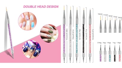 Estos kit de pinceles arrasa en Amazon para hacer la manicura de lunares.