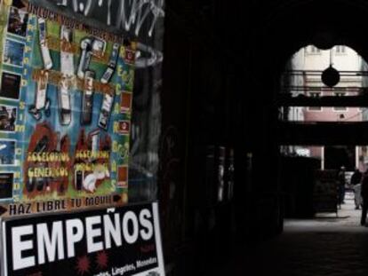 The entrance to one of Madrid's down-at-heel arcades, which have suffered due to a change in consumer habits.