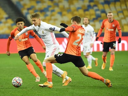 Odegaard, el pasado diciembre contra el Shakhtar en Champions.