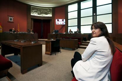 Laura Borrs, este viernes en el inicio del juicio por prevaricacin en el Tribunal Superior de Justicia de Catalu?a (TSJC), en Barcelona.