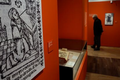 Sala de la exposición 'Malos libros' en la Biblioteca Nacional.