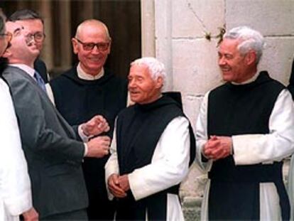 Aznar visita a monjes cistercienses