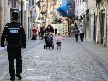 Una calle de Gibraltar, el miércoles.