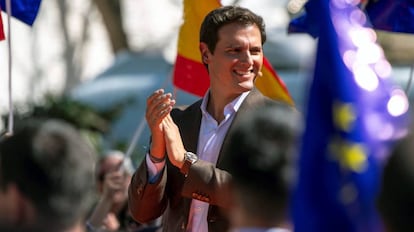 El líder de Ciudadanos, Albert Rivera, en un acto del partido en Toledo.